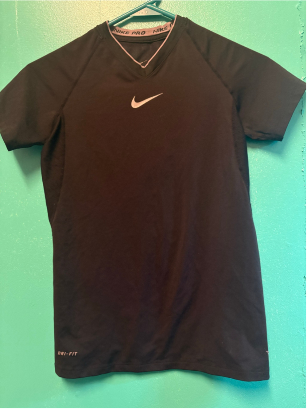 Boys Nike Pro Dri-Fit Short Sleeve Compression Shirt Black Size L